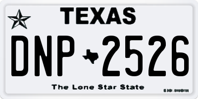 TX license plate DNP2526