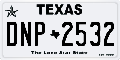 TX license plate DNP2532