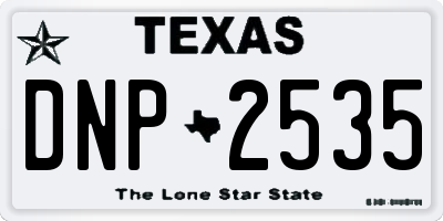 TX license plate DNP2535