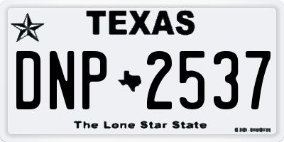 TX license plate DNP2537
