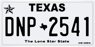 TX license plate DNP2541