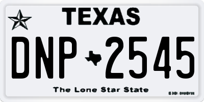 TX license plate DNP2545