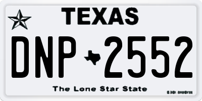 TX license plate DNP2552