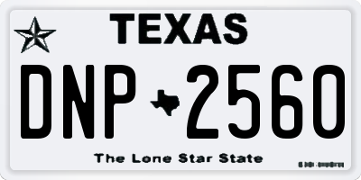 TX license plate DNP2560