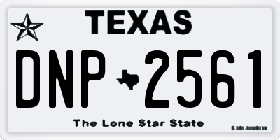TX license plate DNP2561