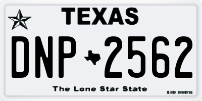 TX license plate DNP2562