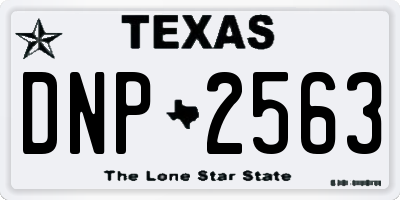 TX license plate DNP2563