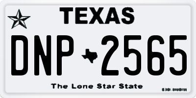 TX license plate DNP2565