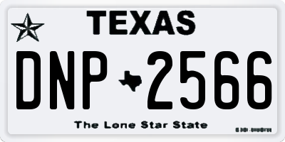 TX license plate DNP2566