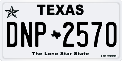 TX license plate DNP2570