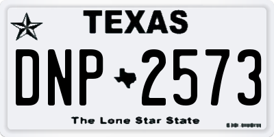 TX license plate DNP2573