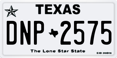 TX license plate DNP2575