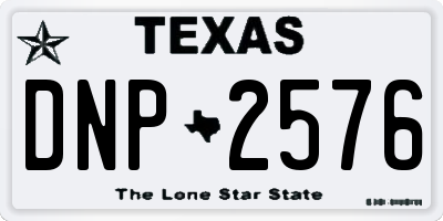 TX license plate DNP2576