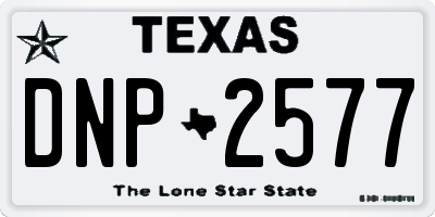 TX license plate DNP2577