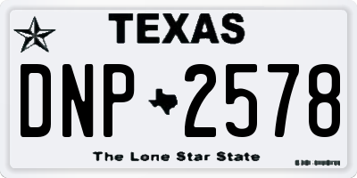 TX license plate DNP2578