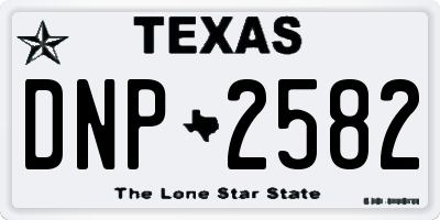 TX license plate DNP2582