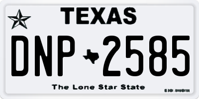 TX license plate DNP2585