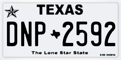 TX license plate DNP2592