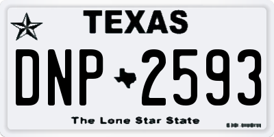 TX license plate DNP2593