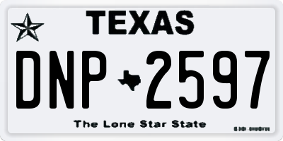 TX license plate DNP2597