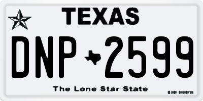 TX license plate DNP2599
