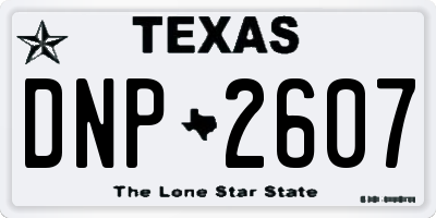 TX license plate DNP2607
