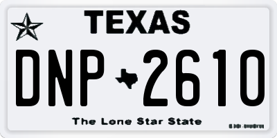TX license plate DNP2610