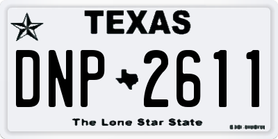TX license plate DNP2611