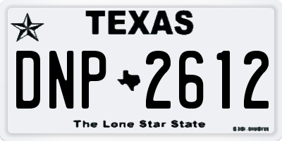TX license plate DNP2612
