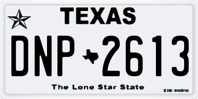 TX license plate DNP2613