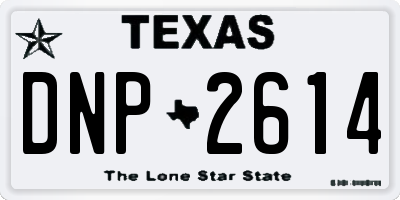 TX license plate DNP2614