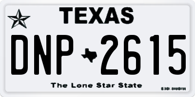 TX license plate DNP2615