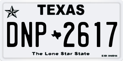 TX license plate DNP2617