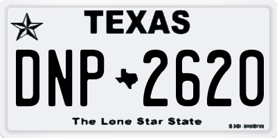 TX license plate DNP2620