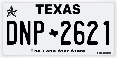 TX license plate DNP2621