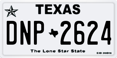 TX license plate DNP2624