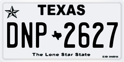 TX license plate DNP2627