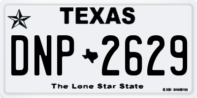 TX license plate DNP2629