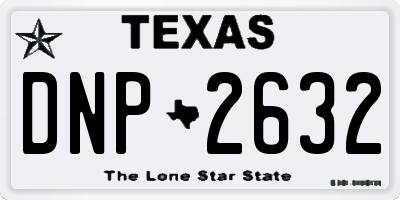 TX license plate DNP2632