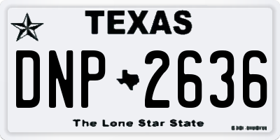 TX license plate DNP2636