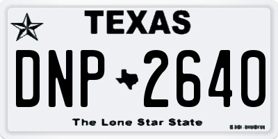 TX license plate DNP2640