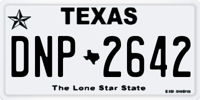 TX license plate DNP2642