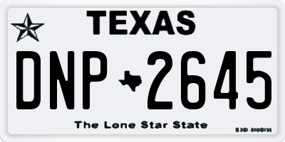 TX license plate DNP2645