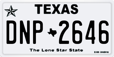 TX license plate DNP2646