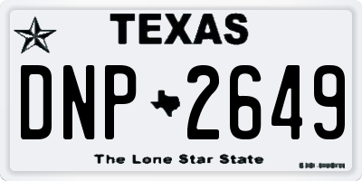 TX license plate DNP2649