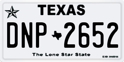TX license plate DNP2652