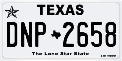TX license plate DNP2658