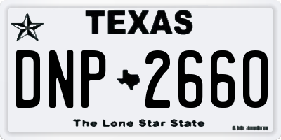 TX license plate DNP2660
