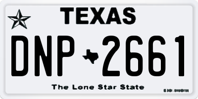 TX license plate DNP2661