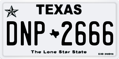 TX license plate DNP2666